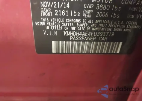 2015 Hyundai Elantra Se из США, поврежденный, VIN KMHDH4AE4FU393719